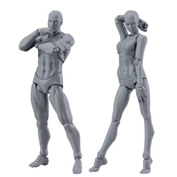 13cm Action Figure Jouets Artiste Mobile Homme Femme Joint figure PVC corps chiffres Modèle Mannequin bjd Art Croquis Dessiner figurine 3D CX200716