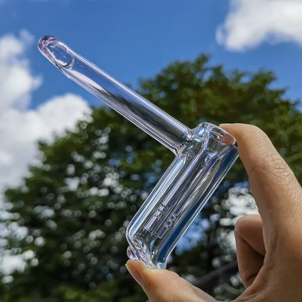 13cm verre tuyau d'eau marteau fumer narguilé Bong barboteur Shisha tuyaux rose nouveau