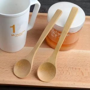 13 cm Ronde Bamboe Houten Lepel Soep Thee Koffie Honing lepel Lepel Roerder Mengen Koken Gereedschap Catering Keuken Gebruiksvoorwerp FY2693 bb0329