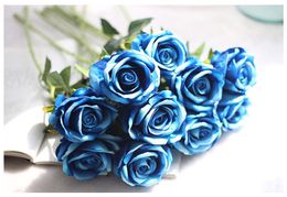 13 colori fiori artificiali vintage rosa 51 cm bouquet di rose da 20 pollici per la decorazione di bouquet da sposa4692474
