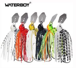 13g 17g queue de silicone Chatterbait vibrant Wobble crochet Spinner appâts Buzzbait pour bar brochet tigre maskinongé métal pêche Jig Lure9981588