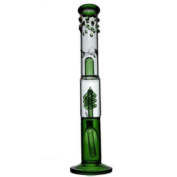 13 pouces 33 cm vert bleu personnalisé bécher en verre Bong Halloween narguilé conduite d'eau bouteilles d'eau couleur assortie faite par commande OEM