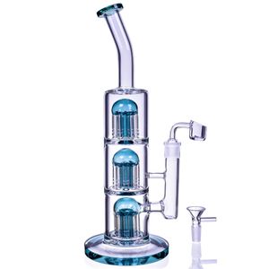 13inchs Recycler Oil Rigs Hookahs Heady Glass Water Bongs Fumer Accessoire Bubbler Fumée Conduites D'eau Avec 14mm Joint