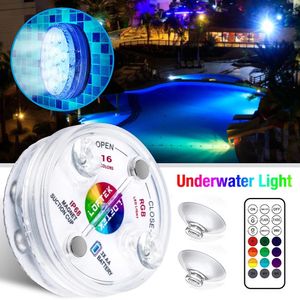 13leds Magnetic Summersible Light Impermeable Remote RGB Luces submarinas para HMOE Party Aquarium Pool Bathtub Jarrón Decoración