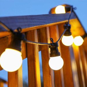 13m / 24m LED Globe String Fairy Lights Milky Christmas G50 Outdoor Waterdichte Bruiloft Garden Party Patio Street Decoration