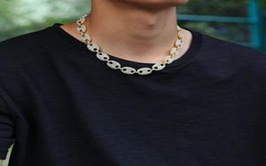 13 mm Coffee Bean Link Collier Hip Hop Fashion Hop Punk Chain Chain Bling Bling Charms Jewelry Men Bijoux 6804219