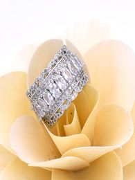 Banne de bandes de mariage en zircon de luxe de 13 mm Luxury Anneau de fiançailles à la mode classique pour femmes bijoux de fête nuptiale anillos7296810