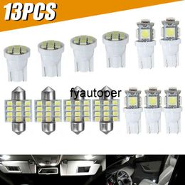 13 stks Auto Tuning LED-verlichting Interieur Pakket Kit voor Dome License Plaat Signaal Lamp Bollen Wit Auto Licht Accessoires