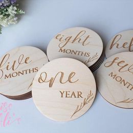 13pcs Baby Milestone Cartes Nouveau bébé cadeau Baby Baby Discs Botanical Naissance Annonce Baby Milestone Photo Nursery