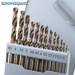 13 stks Boren sets Metalen Stalen Rechte Schacht 1 5-6 5mm Power Tools Hoge Snelheid staal Titanium Coated Bit hand tool1969