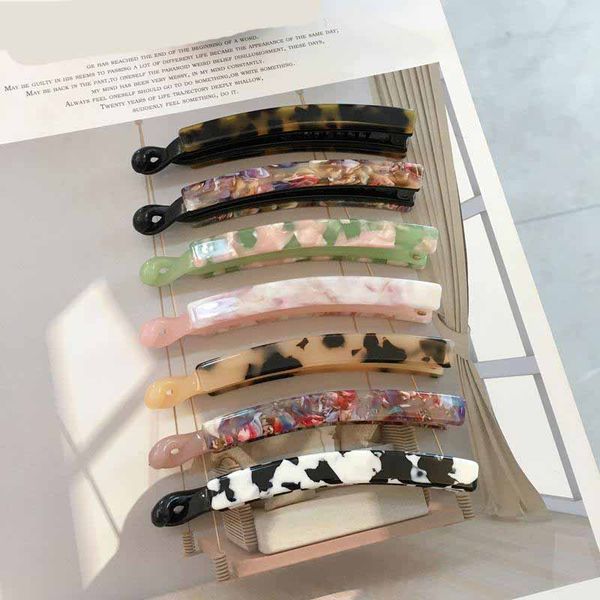 13 pcs/Lot coréen rétro Floral banane pinces à cheveux acide acétique torsion queue de cheval pinces femmes filles chouchous Barrettes cheveux bijoux accessoires