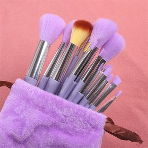 13PCS Make -upborstels Zet proteerbare premium synthetische haarborstel voor cosmetisch poederoogschaduw Blush Tool