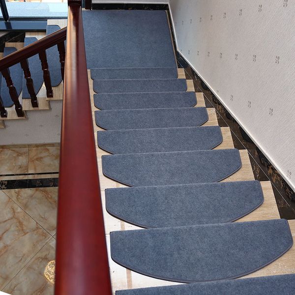 13pcs / set anti-dérapant tapis adhésif marches d'escalier tapis tampons escalier étape tapis escalier protection couverture décor à la maison accessoire Y200416