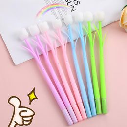 13 pièces stylo en Silicone décoloration fleur soleil couleur changeante Gel stylos étudiant papeterie Wiriting Rose