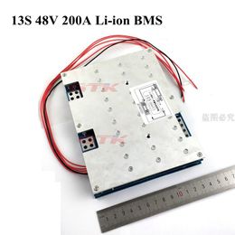 13S 48V 200A Li-Ion BMS 3.7v bms waterdicht Gemeenschappelijke dezelfde poort bescherming boord voor 13S 48V 1000W lithium batterij