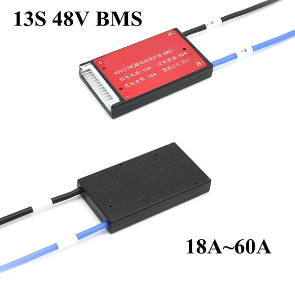 Circuit de protection de batterie au lithium 13S 48V BMS 18A 45A 60A étanche pour batterie li-ion 48V batterie de scooter de vélo électrique