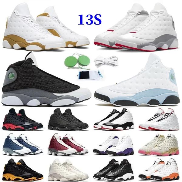 Jumpman 13 13s Chaussures de basket-ball Bleu Gris Noir Flint Navy Del Sol Université Bleu Obsidian Flint Lucky Green Court Purple Black Cat Baskets de sport pour hommes