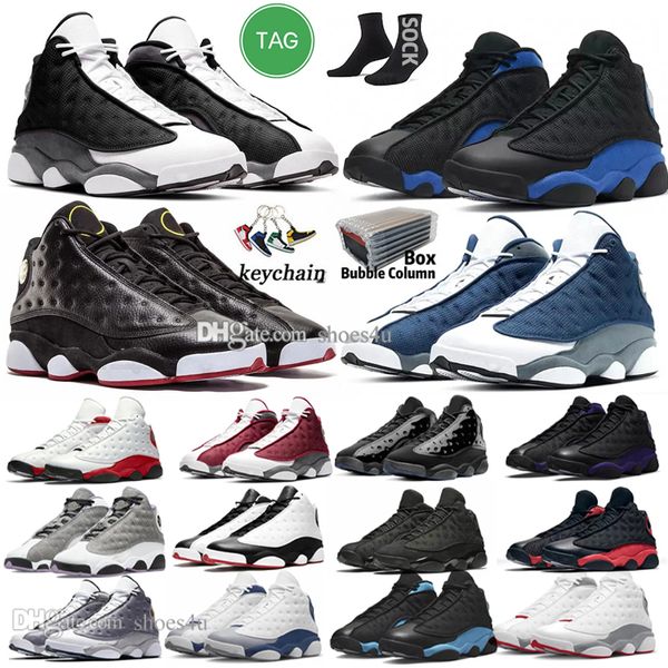 13s Hommes Chaussures de Basketball pour Femmes 13 Rouge Noir Flint Blé Loup Gris Playoffs Cour Violet Université Française Bleu Bred Gris Toe Hommes Femmes Baskets Sport Baskets