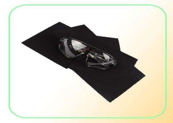 13x13 cm Black Microfiber Sunglasses Tissu de linge Lunettes Nettoyage Tissu pour les lunettes de lunettes 100pcsbox 5boxeslot4444112