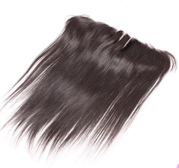 Poix de cheveux frontaux 13x2 en dentelle 820 pouces extensions de cheveux brésiliens Eore à l'oreille dentelle frontale 3 voies partie dentelle de fermeture Silk droit 1008402361