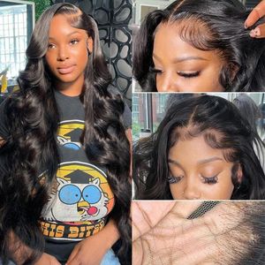 13x4 Body Wave Lace Front Human Hair Wigs for Women Transparent Frontal Wig Brazilian en vente Autorisation