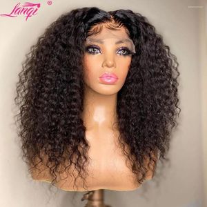 13x4 Deep Curly Lace Frontal Wigs 250 Density 30 Inch Front Wig Brazilian Kinky Human Hair For Women