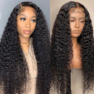 13x4 Deep Wave Curly Front Wig Human Hair 360 Full Lace Front Wig 13x6 HD Transparent Brazillian Deep Wave Curly Lace Front Wig