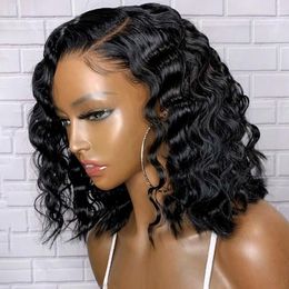 13x4 Deep Wave Lace Front Harenpruik voor vrouwen 130% gebleekte knoop Honing Blonde Ombre -kleur Remy Braziliaanse geplukte Slow