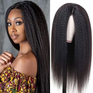 13x4 HD Lace Frontal Wigs Cheveux humains brésiliens Kinky Straight Wig Remy