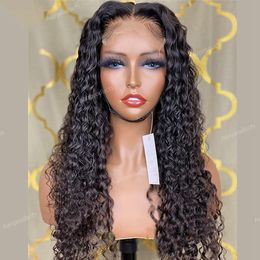 13x4 Fake Fake Hand Groove Hair Brésilien Brazilian Wave Glue Free Hd Front Lace Curly Température à haute température COUVERTURE