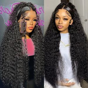 13x4 Kinky Curly Lace Front Wig 180 Densité Transparent Lace Front Brésilien Perruques de Cheveux Humains pour les Femmes Noires 32 34 Pouce Jarin