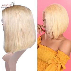 13x5x2 encaje transparente T Parte HD Cabello humano cabello con cabello arabella virgen 4x4 Bob de encaje rubio 06181742354