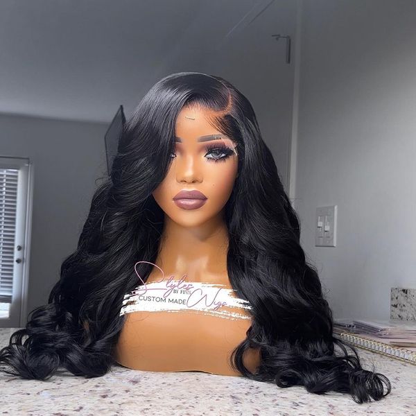 13x6 Body Wave Lace Front Perruque avant 13x4 Lace Lace Human Hair Wigs for Black Femmes Human Hair Brésilien 30 34 pouces 360 HD Lace Frontal Wig