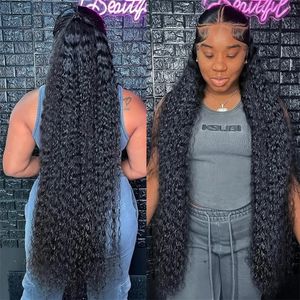 13x6 Curly Human Hair Wigs for Black Women Hoim Human 4x4 Water Wave Lace Fermeure Perre
