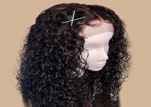 13x6 krullende pruik met kant voor menselijke haarpruiken voor zwarte vrouwen 130 Braziliaanse Remy pregeplukt babyhaar middenverhouding gebleekt3266651