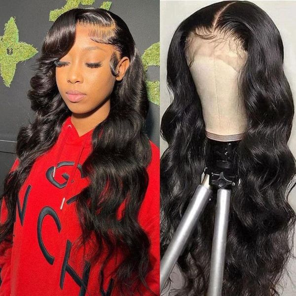 13x6 HD Lace Frontal Wig Body Wave 200% Densité 13x4 Cheveux Humains Pour Femmes Fermeture Perruques