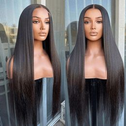 13x6 Hd Kant Frontale Pruik Bone Straight Full Lace Menselijk Haar Pruiken 360 Hd Transparant Pre Geplukt lijmloze Pruik 180 Dichtheid Remy