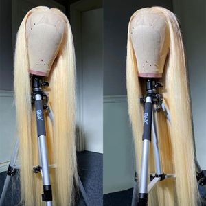 13x6 HD Transparent 613 Blonde en dentelle blonde Frontal Human Hair Wigs 613 Bob Wig Brésilien Brésilien droit 13x4 Front