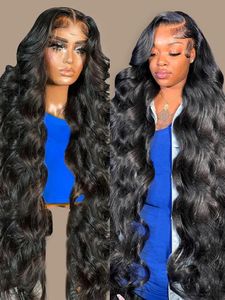 13x6 Transparant Body Wave Lace Front Human Hair S voor vrouwen 30 40 inch Braziliaans 13x4 frontale vooraf geplukte 240402