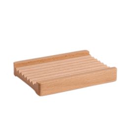 13x9.6cm Natural Bech Wood Soap Dish Box