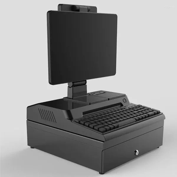 Caisse à écran tactile de 14.1 pouces, clavier intégré, imprimante 58mm, ensemble complet, ordinateur de point de vente, registre du système d'usine