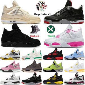 nike air jordan 4 4s retro off white jrodans4 travis scott j4 Basketball Jumpman Shoes Top Quality 【code ：L】 Thunder Olive Sail Frozen Moments Kaws Grey Mens Women Sneakers