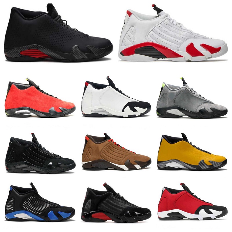 14 14S Jumpman Mens Basketball Shoes Winterized Gym Red Hyper Royal Last Shot Candy Cane Black Toe Thunder Red Lipstick Brown Doernbecher Man Sport Trainer Sneakers