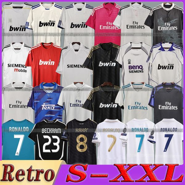 14 15 16 17 18 Maillots de football RONALDO Real Madrid Di Maria ALONSO RONALDO MODRIC HIGUAIN Rétro Maillot de football vintage classique du Real Madrid