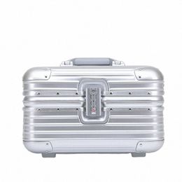 14 17 pouces en métal aluminium magnésium petite boîte de maquillage sac de beauté cosmétique pour les femmes e8Sz #