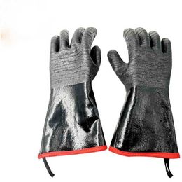 Guantes de cocina para barbacoa de 14/18 pulgadas, revestimiento de neopreno, resistencia al calor a altas temperaturas para barbacoa, jardinería, uso Industrial