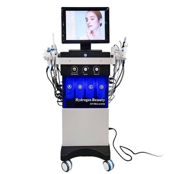 14 + 3 Hydrofacials Skin Care Beauty Machine Diamond Dermabrasion Péléling Microdermabrasion Water Jet Aqua Facial Hydra Acne Traitement Machine de nettoyage en profondeur