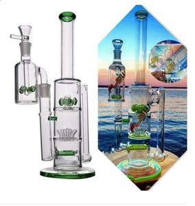 14,5 inchs zwaartekracht Glazen Bongs Water Pijpen Hookahs Bubbler Recycler Dab Rigs Ash Catcher met 14 mm gewrichtsrookpijp