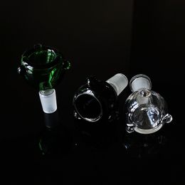 Vente chaude 14mm 18mm Homme Femme Bol en verre clair Couleurs Noir Vert Tabac refroidissent Bols Accessoires fumeurs