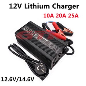 Chargeur au lithium 14.6V 12.6V 10a 20a 25a, pour batterie li-ion 4s 3s 12v lifepo4, sortie scooter ebike moto